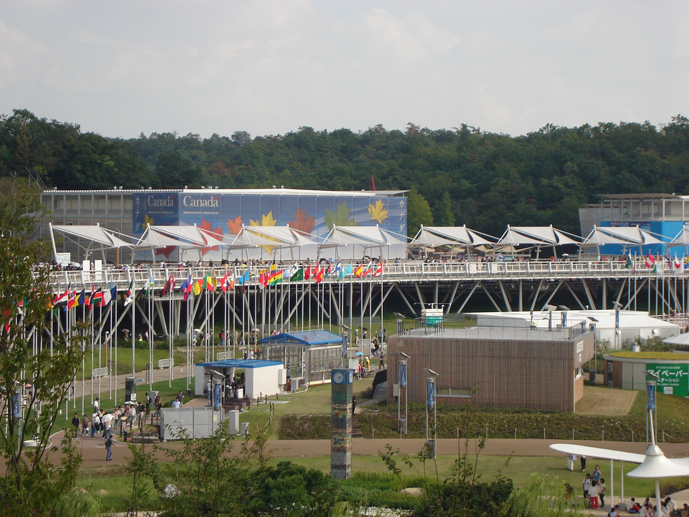 the expo grounds, centered on the Canada pavillion
