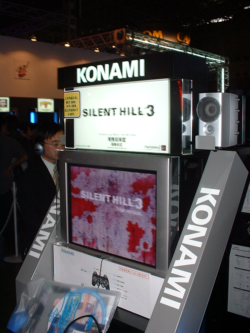 a tv and title card for silent hill 3
